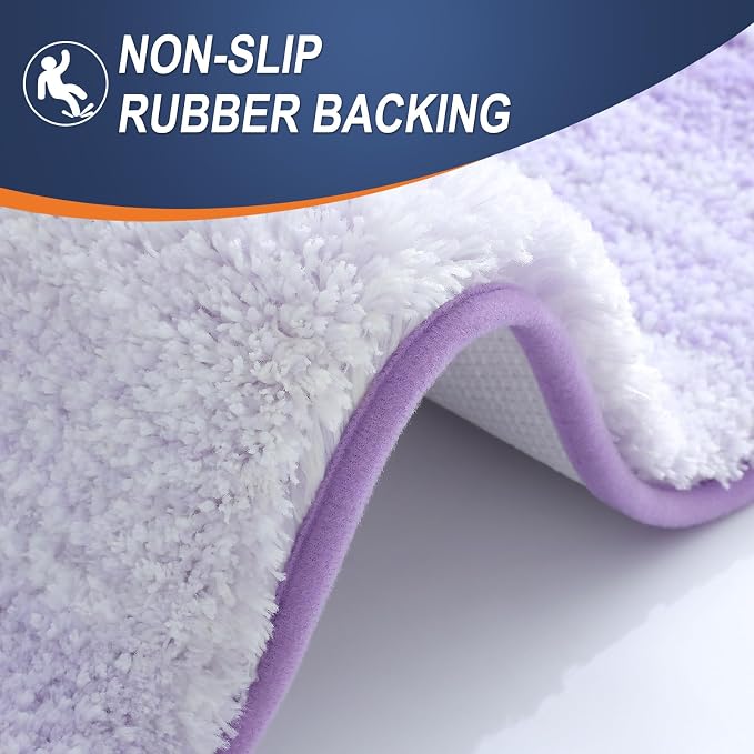 OLANLY Bathroom Rug Set 2 Piece, Soft Absorbent Microfiber Bath Rug Set - Image 4