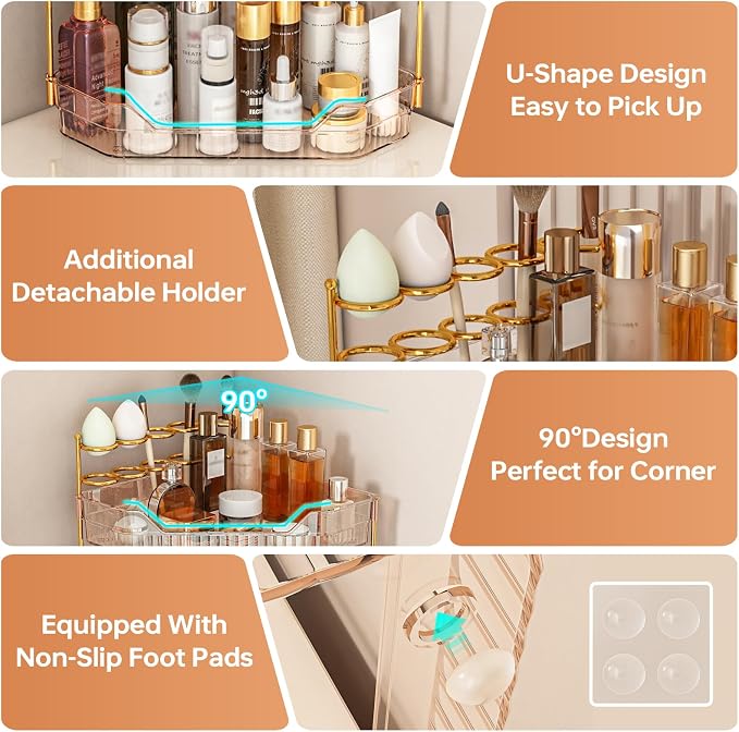Corner Bathroom Counter Organizer - Image 4
