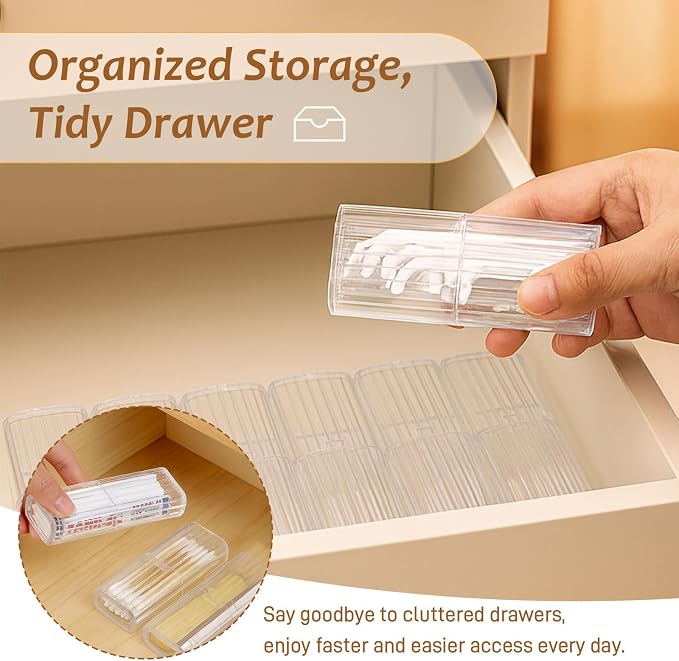 7 Pcs Travel Cotton Swab Holders – Mini Dustproof Swab Cases - Image 5