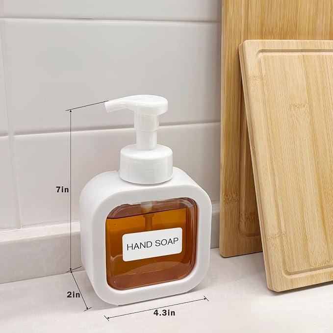 Foaming Soap Dispenser, 300ml Plastic Refillable Foaming Hand Soap Dispenser - Image 2