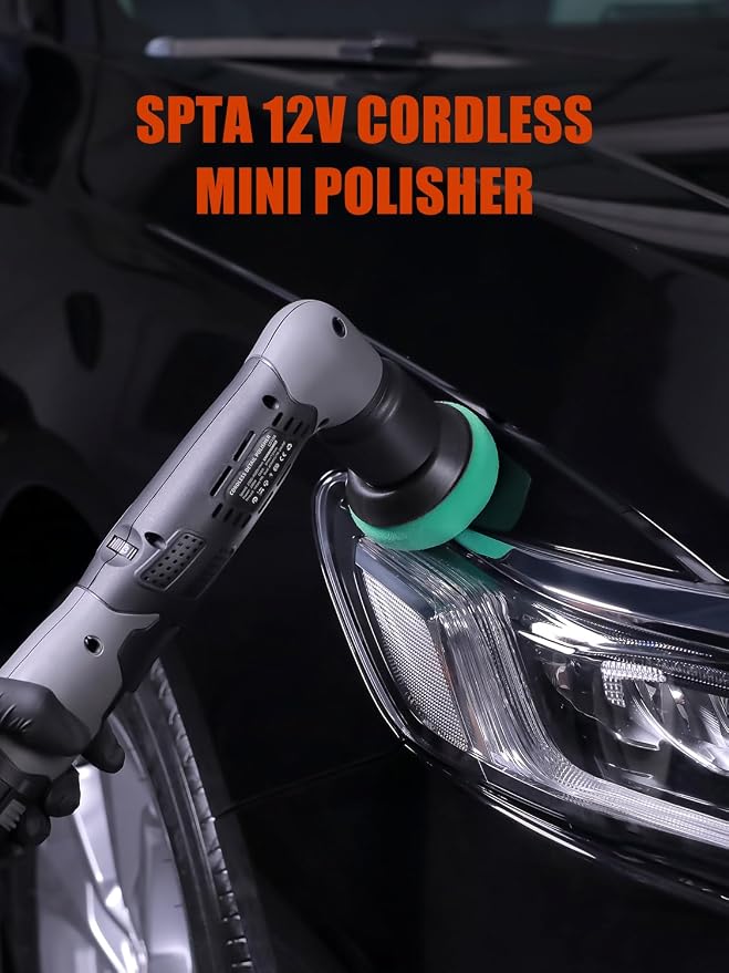 SPTA Cordless Mini Car Polisher 12V Scratches Killer Car Polisher RO/DA - Image 9