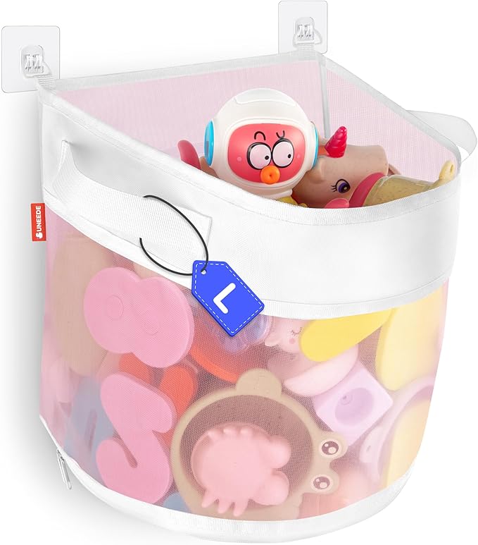 UNEEDE Bath Toy Organizer, 4.15 Gallons Bathtub Toy Storage Organizer, Quick by UNEEDE