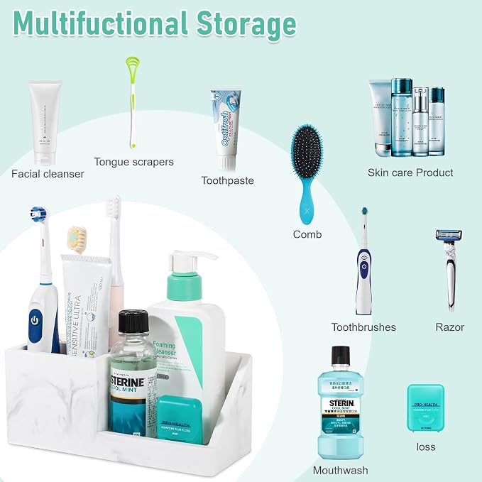 Diatomite Toothbrush Holders for Bathrooms, Quick Dry Electric Tooth Brush and - Image 6