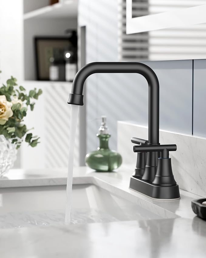 FORIOUS RV Bathroom Sink Faucet 2 or 3 Hole Matte Black, 4 Inch Cenerset - Image 7