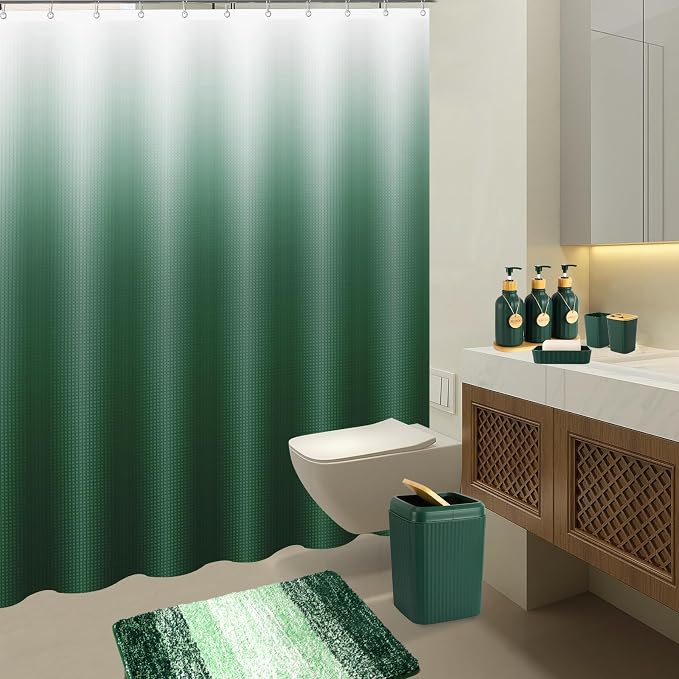 32PCS Dark Green Bathroom Accessories Set - Image 7