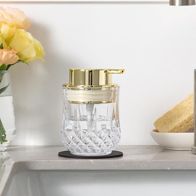 Glass Soap Dispenser, Bathroom Hand Liquid Soap Dispensers, Refillable Dish - Image 6