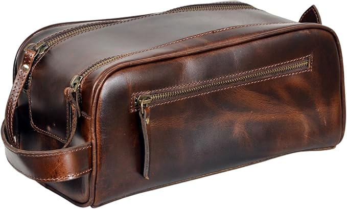 Leather Toiletry Bag for Men - Image 2