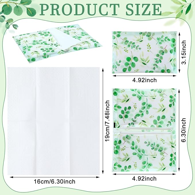 Geyee 50 Packs Tissue Travel Size Facial Paper Napkins Travel Packs Disposable - Image 2