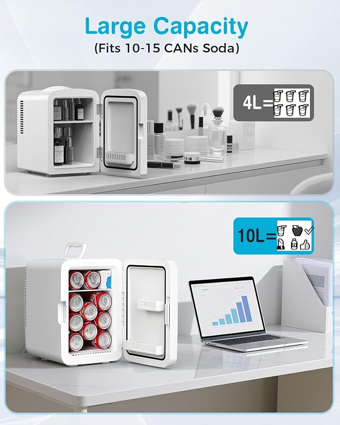 Compact Mini Fridge, Portable Small Refrigerator - Image 2