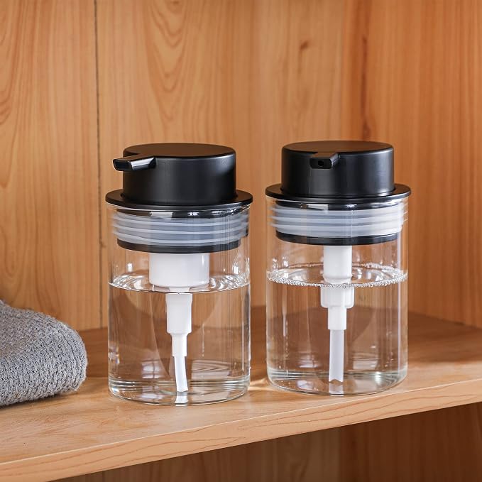Clear Glass Foam Soap Dispenser, 10 Oz Hand Liquid Bottles - Image 7