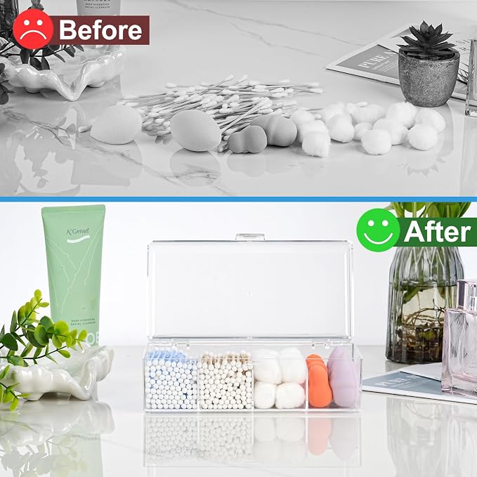 Clear Acrylic Qtip Holder Dispenser - Image 4