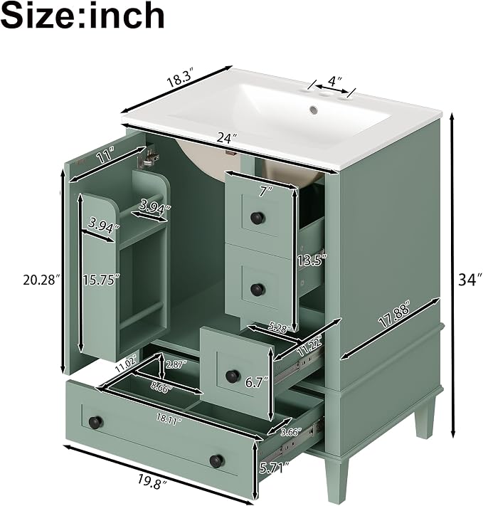 Bellemave 24" Bathroom Vanity - Image 2