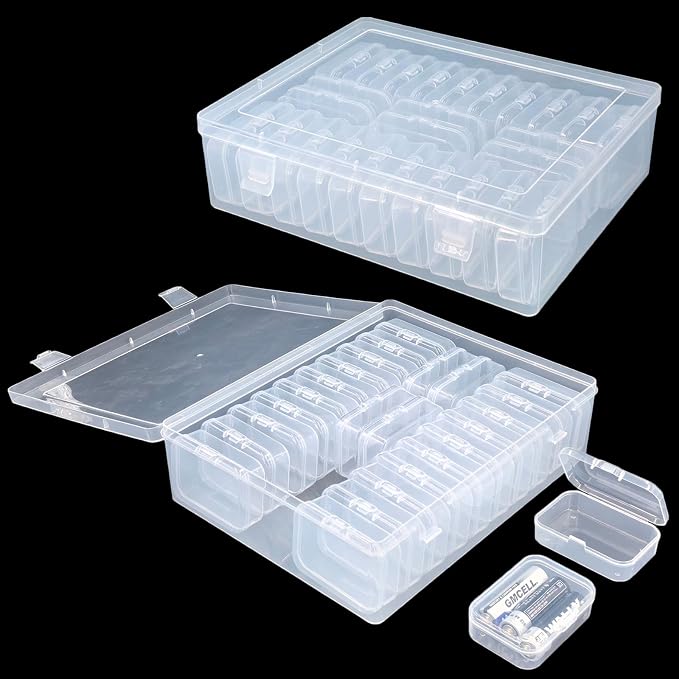 Goodma Small Bead Organizers, 54 Pieces Plastic Storage Cases Mini Clear - Image 7