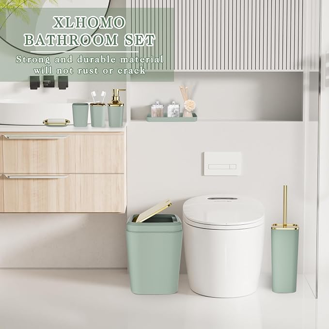 Bathroom Set, Sage Green Bathroom Accessories Set - Image 8