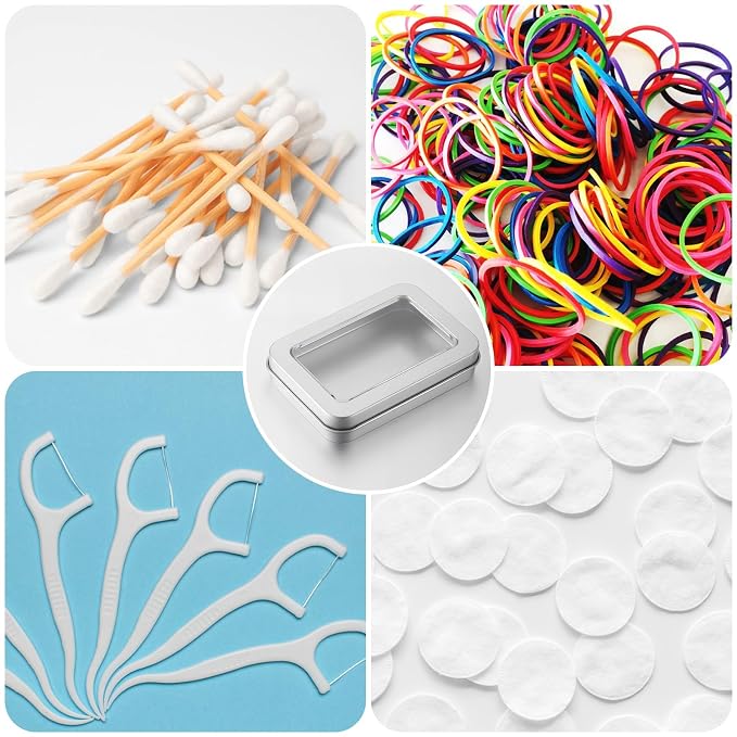 4 Pcs Cotton Swab Holder for Travel, Portable Floss Picks Case - Image 3