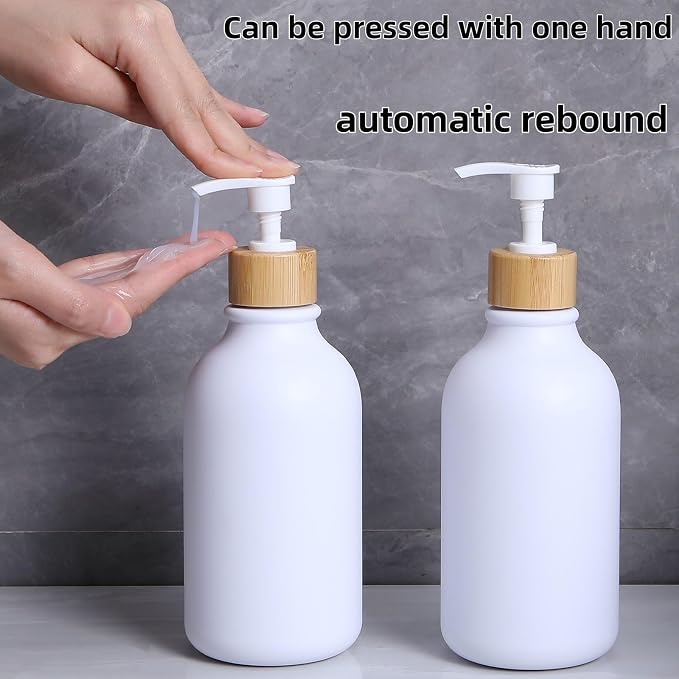Matte White Bathroom Accessories Set 9PCS, Bamboo Bathroom Accessories Sets - Image 6