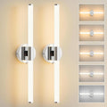 Bathroom Wall Sconces Set of 2 Hardwired, Dimmable 5CCT LED Bathroom Light by Gednbo