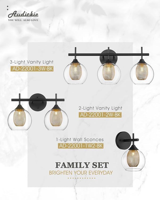 Black Wall Sconce Set of 2, Bathroom Vanity Light Fixture - Image 6