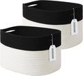 Cotton Rope Storage Basket, Woven Basket by ECDYQXVU