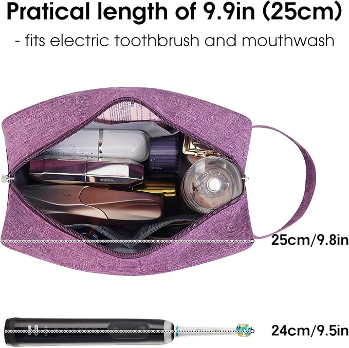 Narwey Travel Toiletry Bag for Women Traveling Dopp Kit Men Travel Bag for - Image 3