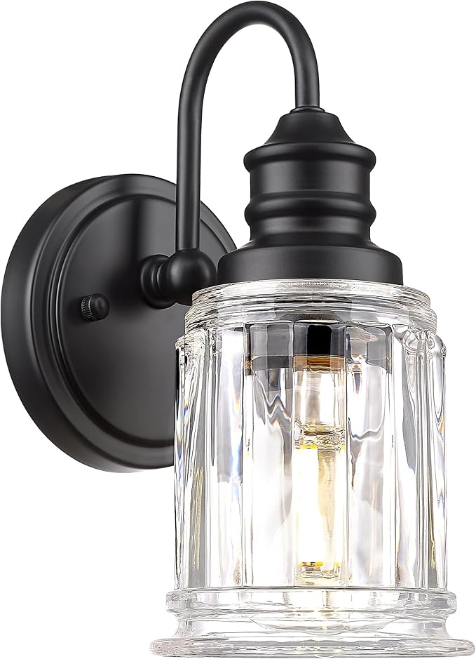 Black Wall Sconces, HWH Rustic Industrial Wall Lamps, 1-Light Sconces Wall by HWHINVESTMENT