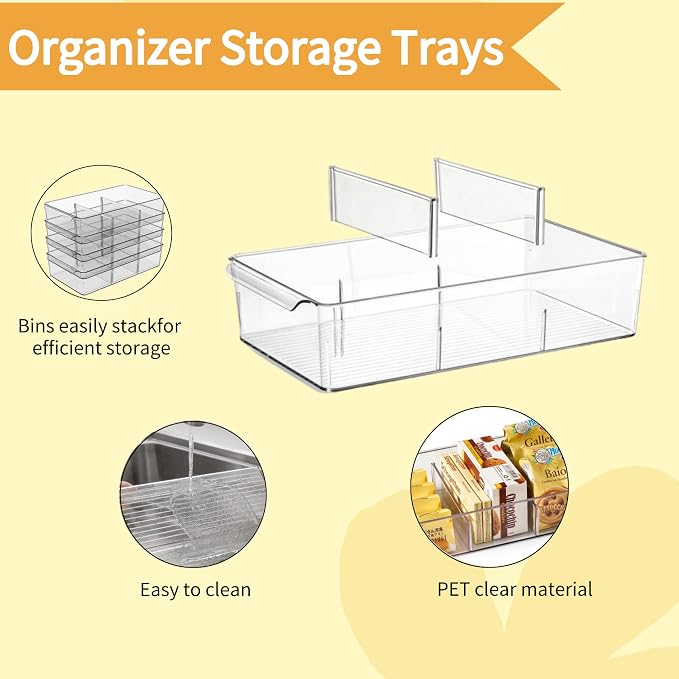 vacane Plastic Pantry Organization and Storage Bins - Image 4