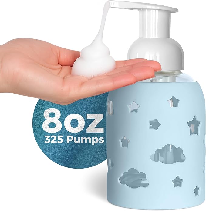 SoCal Suds & Company Foaming Hand Soap Dispenser Glass, Liquid Soap Pump by SoCalSudsCompany
