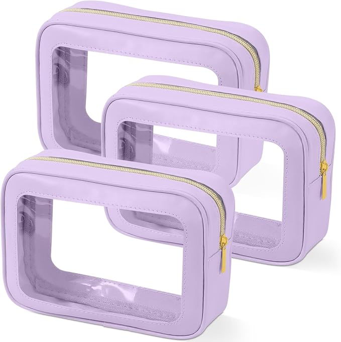 3PCS Clear Toiletry Bag, TSA Approved Travel Pouch by YOPCDJ