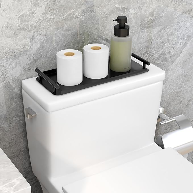 Toilet Paper Basket, Stainless Steel Toilet Tank Tray - Image 2