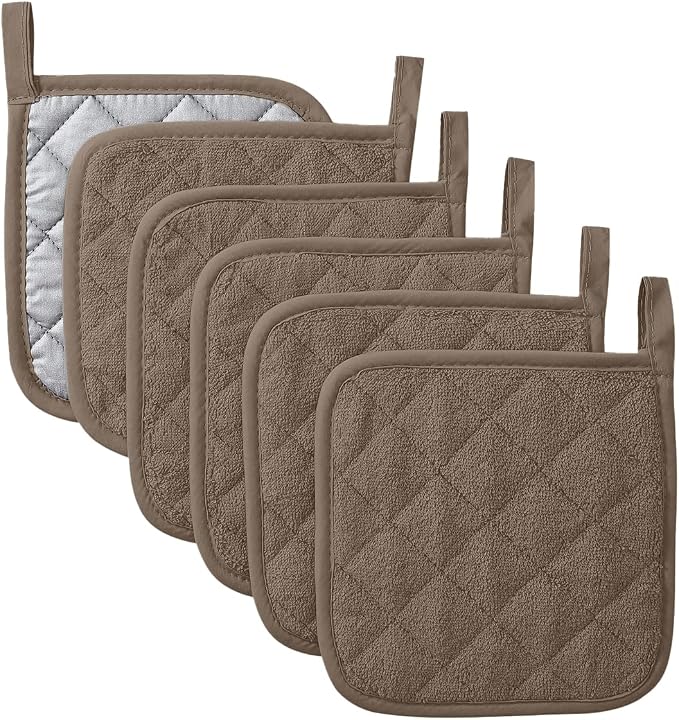 Kitchen Pot Holders Set Heat Resistant Pure Cotton Potholders Kit Trivets Large by KLNYOO