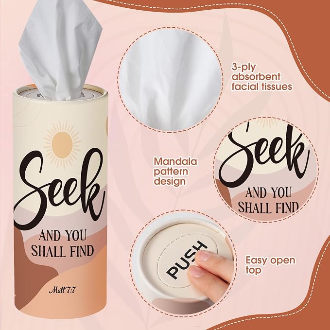Outus 12 Pack Christian Car Tissues Cylinder Holder - Image 2