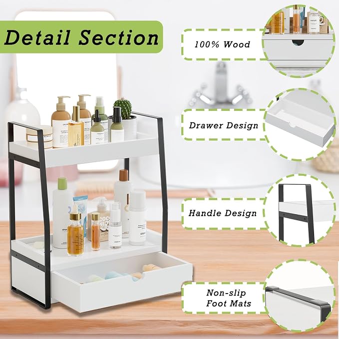 2-Tier Bathroom Organizer Countertop, Bathroom Sink Organizer Countertop - Image 7