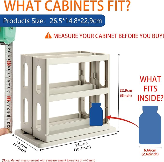 Medicine Organizer 2 Three-Decker Shelves Cabinet Storage Rack Organizer - Image 3