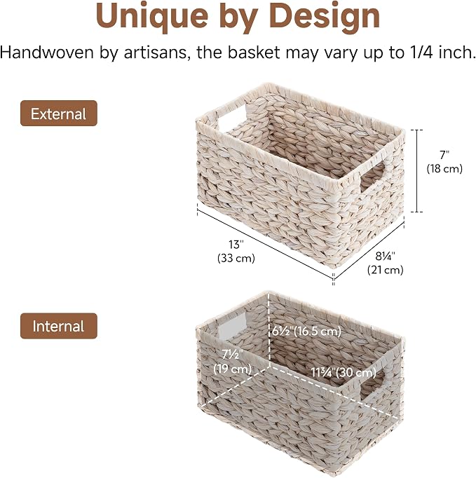 StorageWorks Pantry Baskets, Wicker Storage Baskets - Image 2