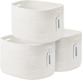Cotton Rope Storage Basket, Woven Basket by ECDYQXVU