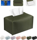 Tissue Box Cover PU Leather Tissue Holder Rectangle Facial Tissue Case Tissue by DecorateYourHome