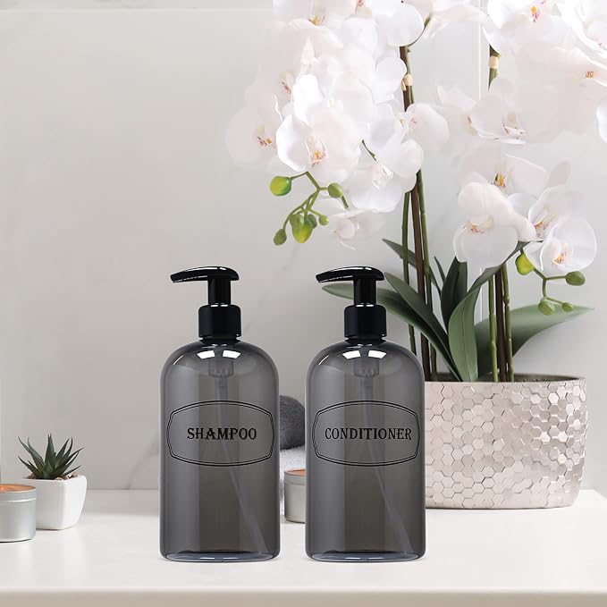 Bottiful Home-16 oz Shampoo and Conditioner Refillable Empty Plastic Pump - Image 3