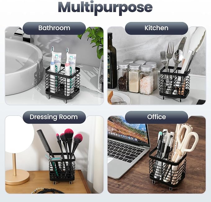 Luxspire Toothbrush Holders for Bathroom, Stainless Steel Electric Toothbrush - Image 8