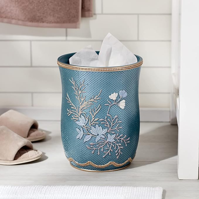 Zahari Home 2pc Capri Bathroom Decor Set Waste Basket - Image 2