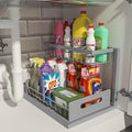 REALINN Under Sink Organizer, Pull Out Cabinet Organizer 2 Tier Slide Out Sink by REALINN