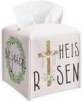 Botanical & Cross Design Tissue Box Cover by Unknown