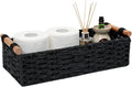 Back of Toilet Basket, Basket for Toilet Tank Top, Narrow Bathroom Organizer by Rattanzenith