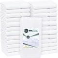 24 Pcs White 16x27 Inch Cotton Blend Economy Hand Towels Salon/Gym/Hotel Super by GOLDTEXTILES