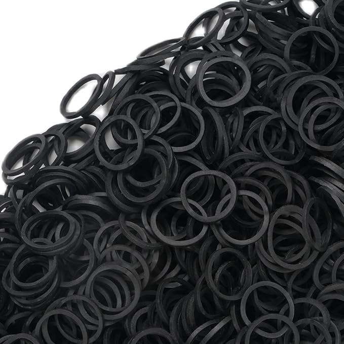 Rubber Bands mini 2000pcs rubber band black 0.5inch small Rubber Band Mini Soft - Image 5