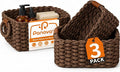 Storage Basket, Recycled Paper Rope Basket Organizer, Mini wicker Basket by Panovox