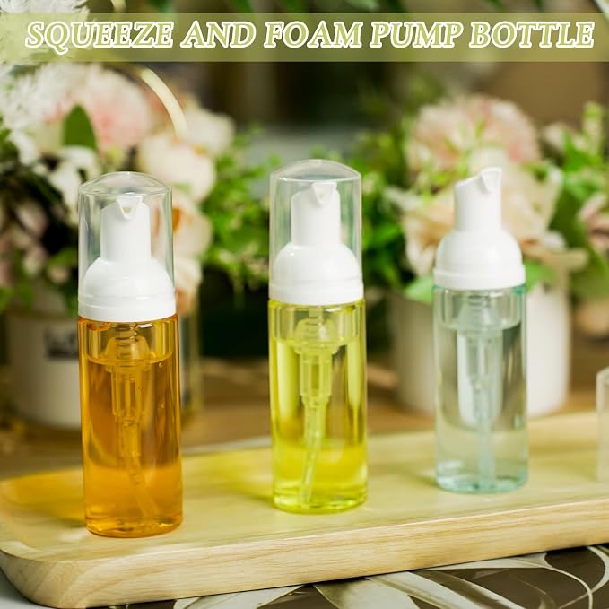 70 Pcs 2 oz Plastic Foam Soap Dispensers Refillable Lash Shampoo Bottles - Image 4
