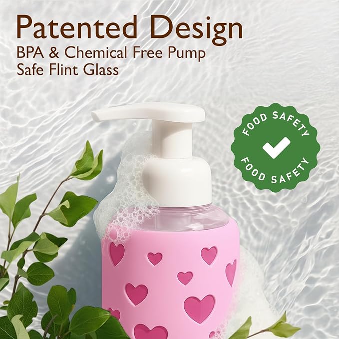 SoCal Suds & Company Foaming Hand Soap Dispenser Glass, Liquid Soap Pump - Image 3