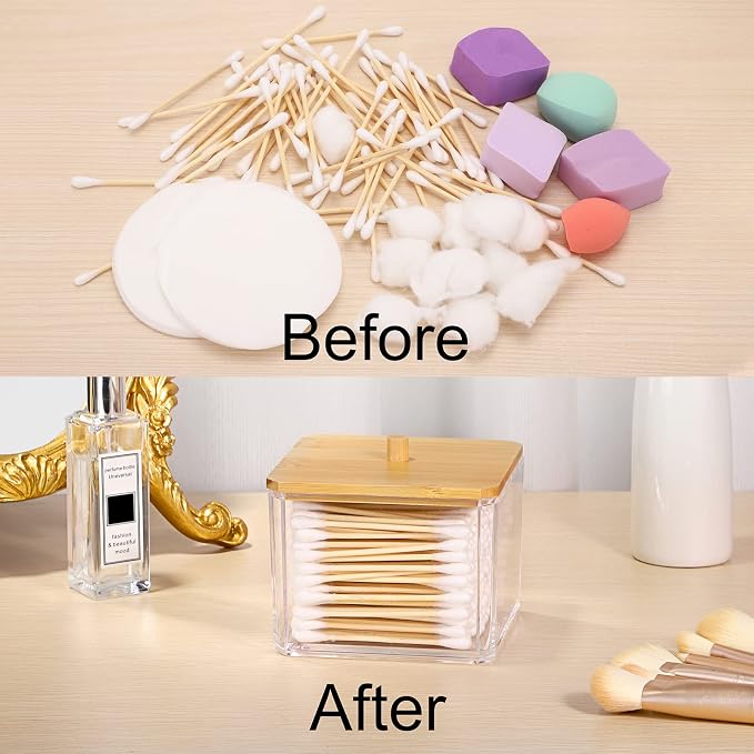 Hipiwe Acrylic Q-Tip Holder Dispenser - Image 9