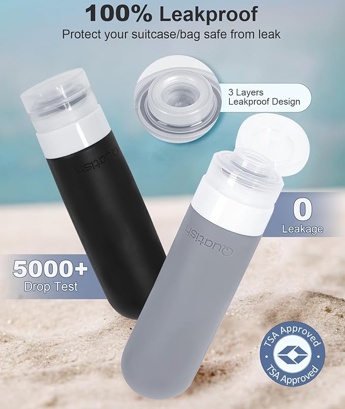 20 Pack Travel Bottles for Toiletries, Original Patented, TSA Approved Travel - Image 3