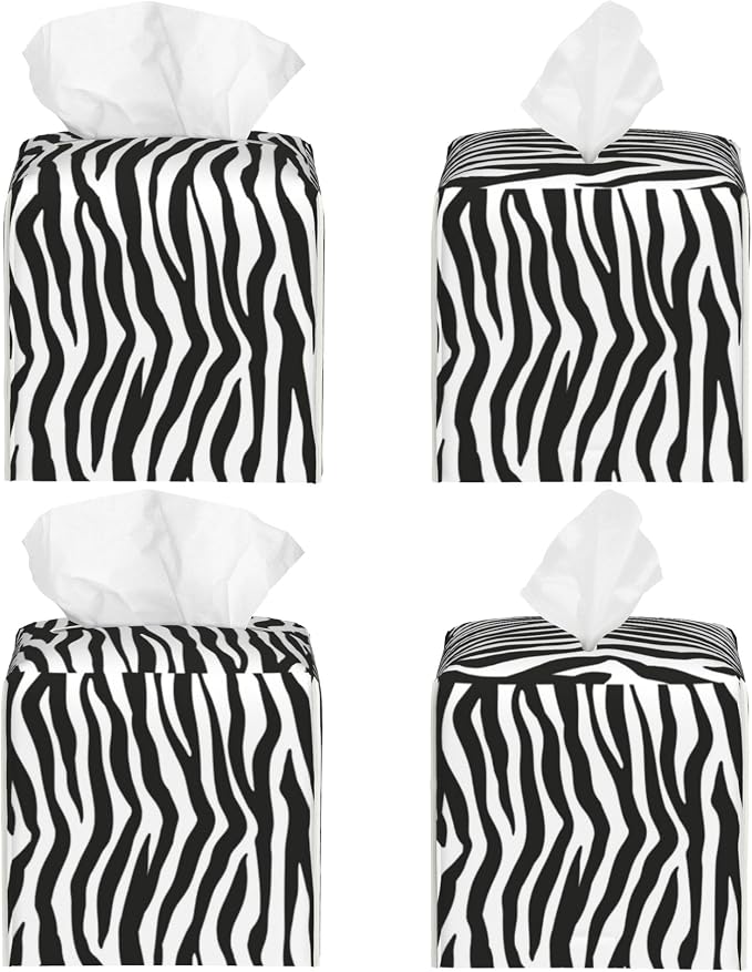 Zebra Stripes Tissue Box Cover Square - Image 2